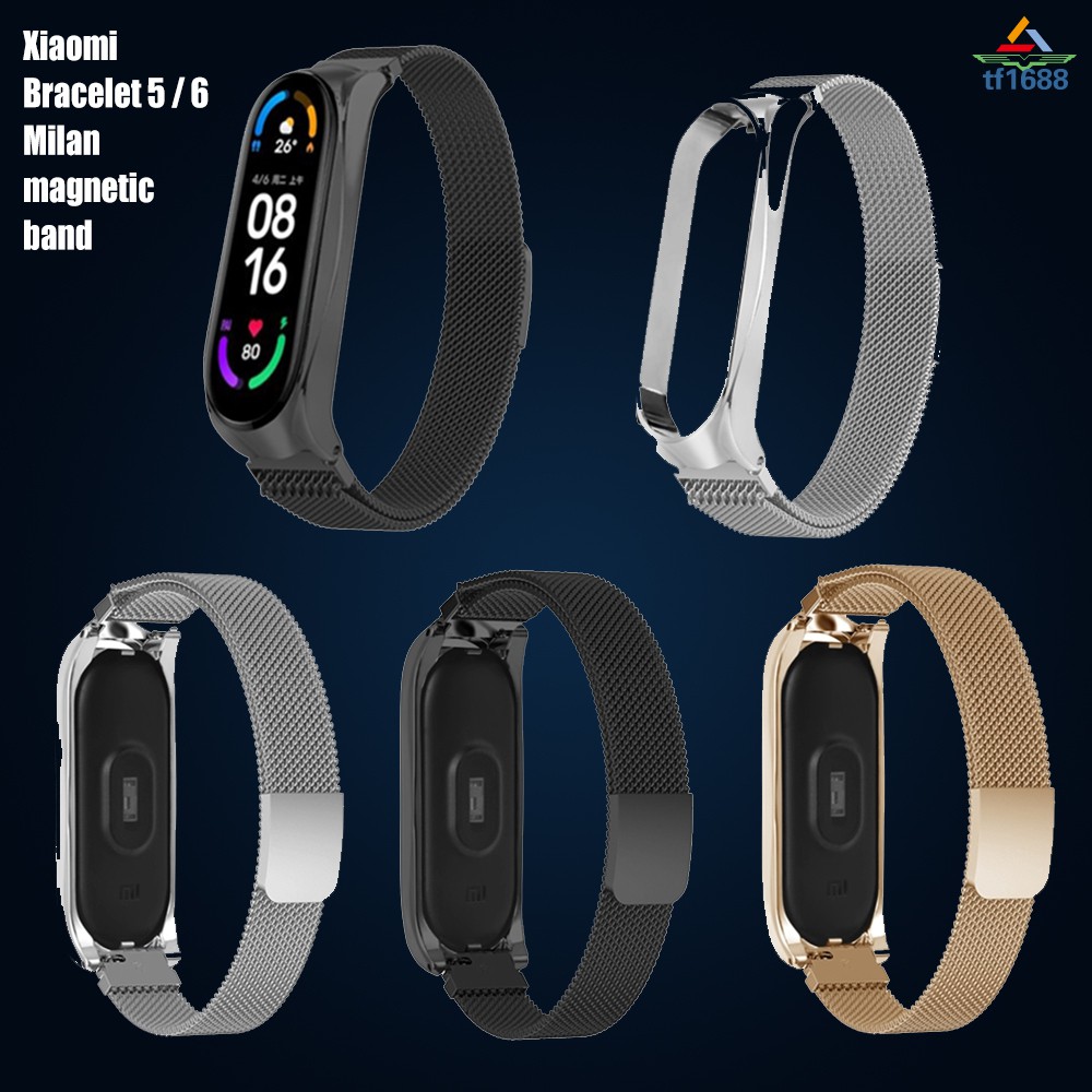 Dây Đeo Thay Thế Chất Liệu Thép Không Gỉ Cho Mi Band 5 / 6 T16