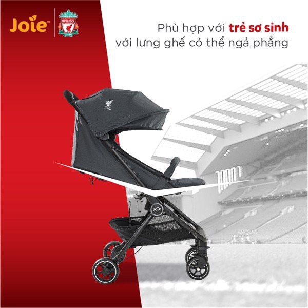 [Mã MKBC13 giảm 80k đơn 1 triệu] Xe đẩy trẻ em Joie Pact Flex W/RC&amp;AD&amp;TB LFC Black Liverbird