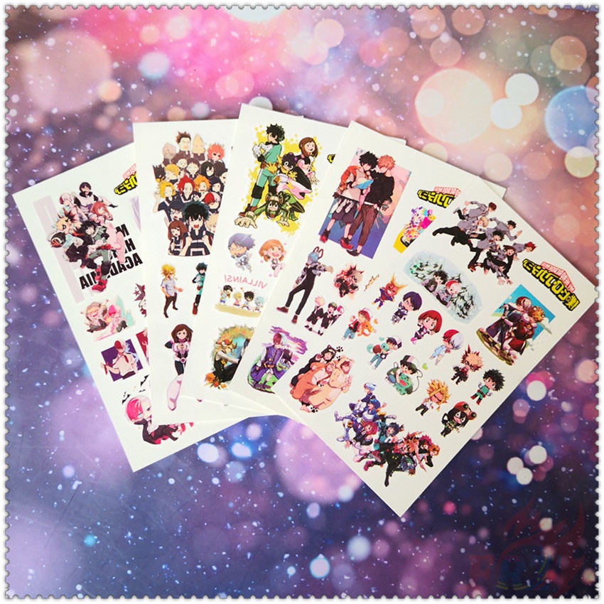 Hình xăm dán tạm thời chống thấm nước in hình họa tiết My Hero Academia độc đáo