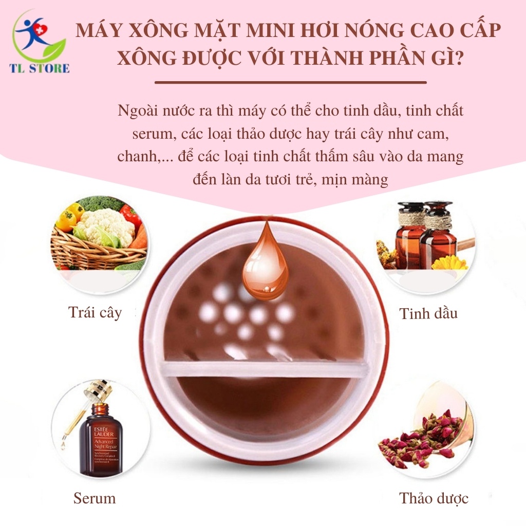 Máy xông da mặt mini hơi nóng chuẩn spa cao cấp công nghệ mới nhất K.SKIN