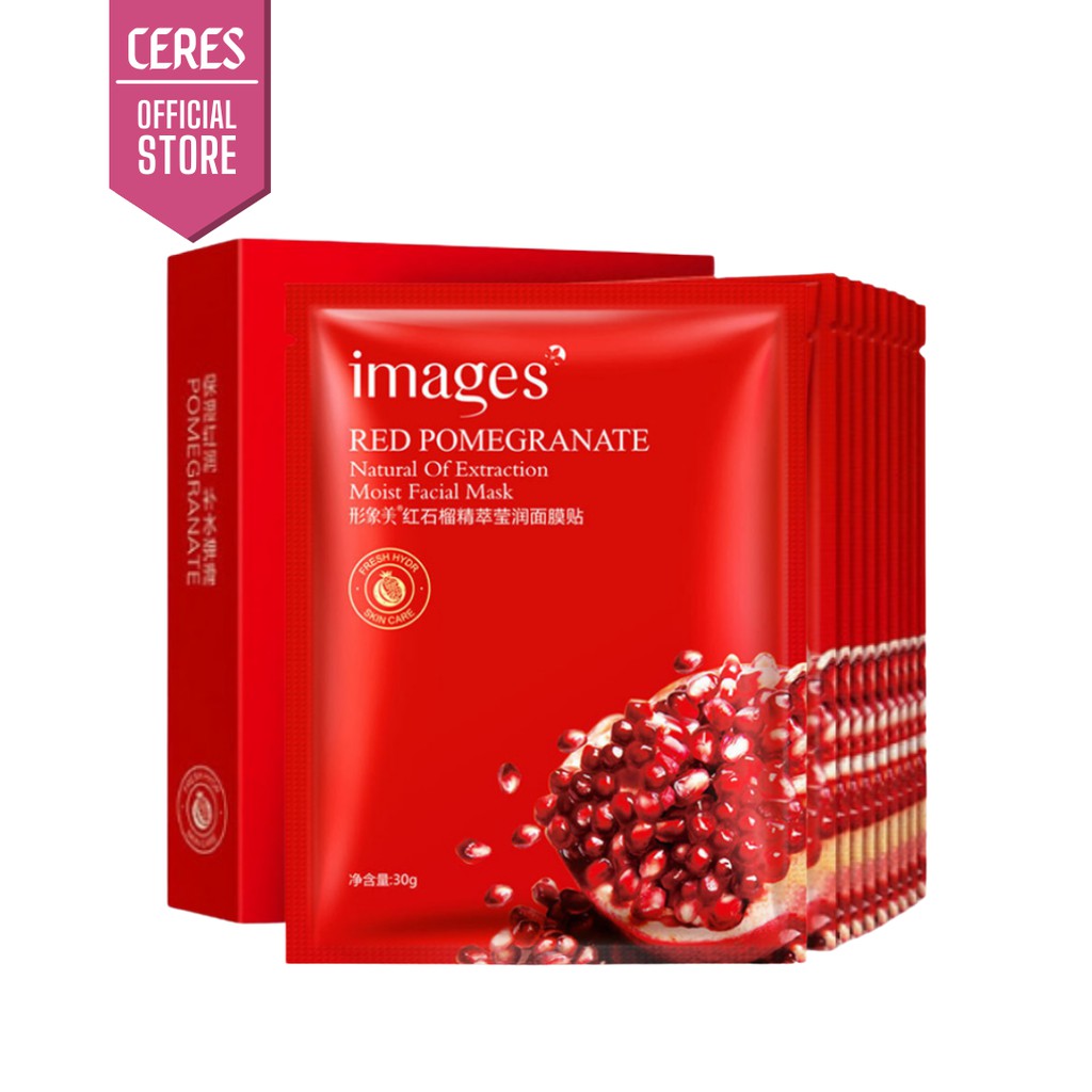 Mặt Nạ Giấy 💖𝑭𝒓𝒆𝒆𝒔𝒉𝒊𝒑💖 Mask Lựu Đỏ Images Dưỡng Ẩm Sáng Da