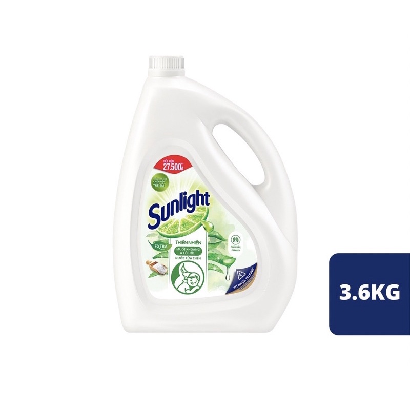 Nước Rửa Chén Sunlight Hương Thiên Nhiên Can 3,6kg