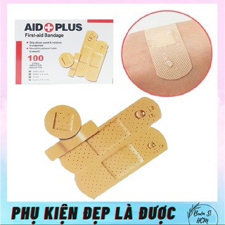 Hộp 100 miếng băng keo cá nhân, băng cá nhân bang he 100 miếng - tiện dụng