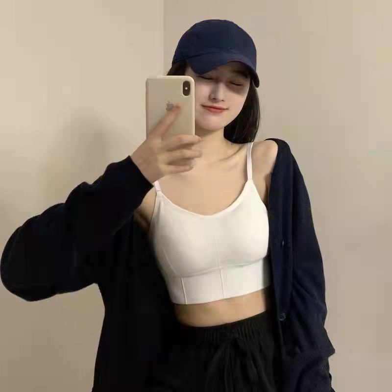Áo Lót Thể Thao Dạng Ống Hai Dây Quấn Ngực Gân Hở Lưng Đẹp Mắt Dành Cho Bạn Nữ Mặc Ngủ