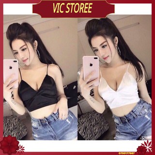 Áo Bra [🌿 FRESHIP🌿] Áo Bra Lụa Phi Bóng 8 Nấc Cài Siêu Hot