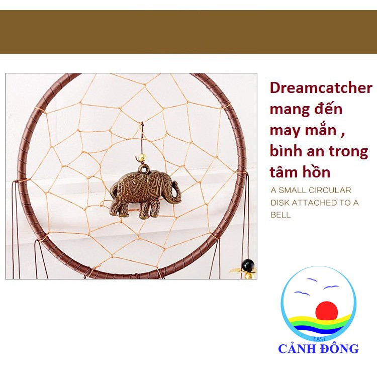 Chuông gió Dreamcatcher lưới bắt giấc mơ lông vũ mềm mại độc đáo sang trọng