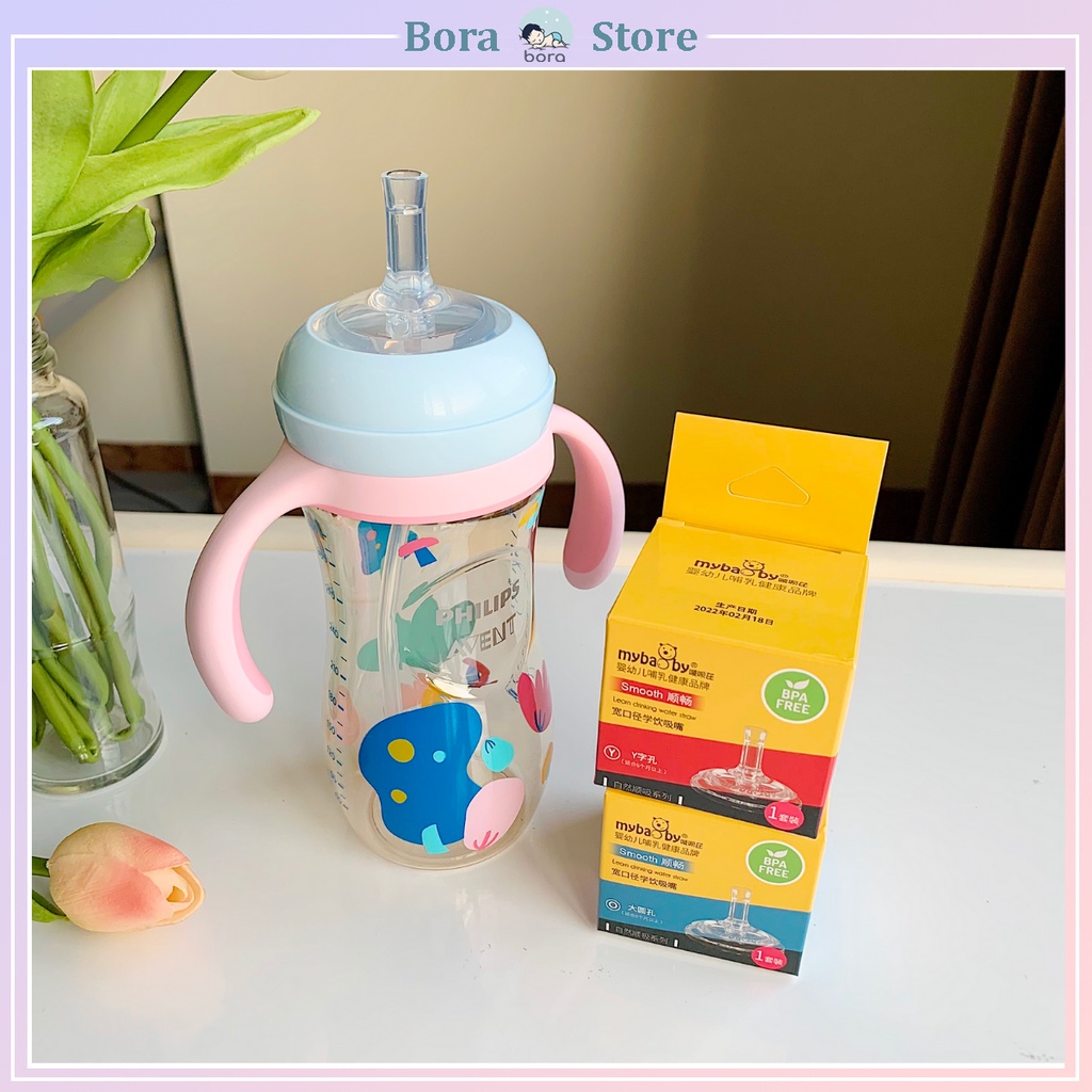 Ống hút bình sữa Avent cho bé chống sặc, chống đầy hơi - MyBaby