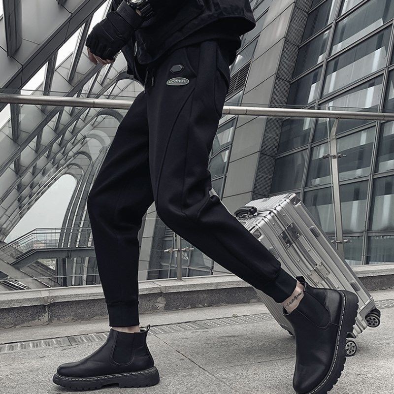 กางเกง❣2021 phong cách mới quần bảo vệ nam triều thương hiệu âu ống đứng buộc dây Phiên bản Hàn Quốc của xu hướng xu
