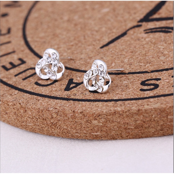 Bông tai nữ đính đá pha lê nhiều hình siêu xinh BAG U BT038a