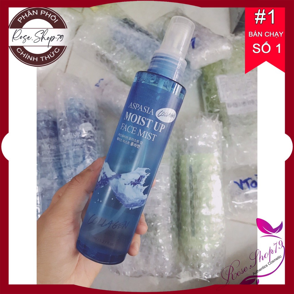 [Auth] Xịt khoáng Aspasia Collagen trắng da giữ ẩm_ Hàn Quốc