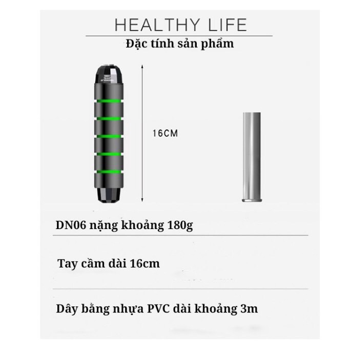 Dây nhảy thể lực đàn hồi 2.9m chính hãng XTOP, Dây nhảy giảm cân hỗ trợ luyện tập thể dục T3000