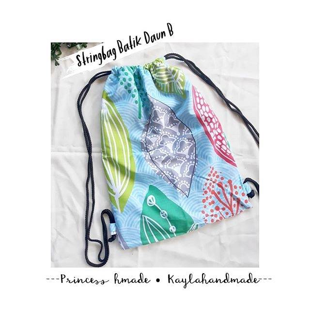 Stringbag Batik Leaf Slide Color Check