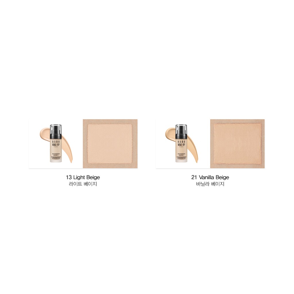 KEM NỀN TRANG ĐIỂM DABO MAKE-UP BB FIT FOUNDATION SPF47 PA+++ #13 , # 21