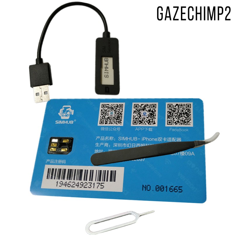 Thiết Bị Mở Rộng Thẻ Sim Điện Thoại Gazechimp2 Cho Iphone 5 / 6 / 7plus / 8 / Xs