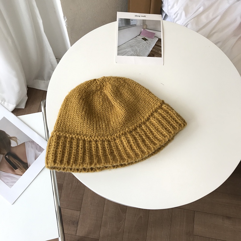 Mũ Bucket Len Dệt Kim Phong Cách Thời Trang Xuân Thu Hàn Quốc Dành Cho Nữ