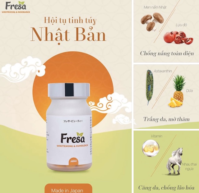 {Mẫu mới} FRESA - Viên uống Trắng Da & Chống Nắng nội sinh | BigBuy360 - bigbuy360.vn