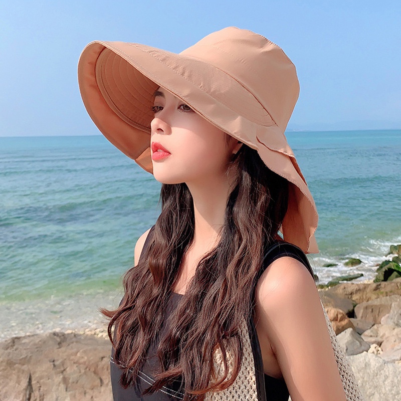 Mũ chống nắng nữ du lịch vành rộng chống thấm nước