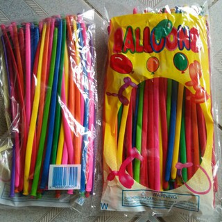 Bóng bay giun nhiều màu 1 túi