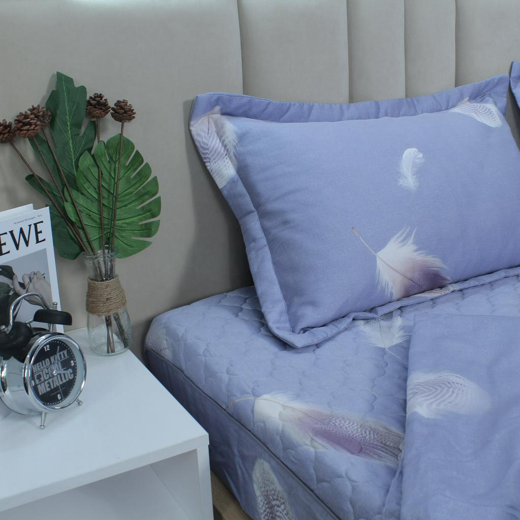 Bộ chăn ga gối Tencel 40S cao cấp Hoạ tiết Bồ Công Anh Kagoo nhập khẩu Nhật Bản 5 món nhiều size Nệm M6 M8 2M