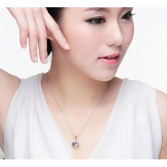 [Mã FAJGT8 giảm 15% đơn 99K] Vòng cổ 2 tim đính đá nhân tạo 9 màu TD20 | BigBuy360 - bigbuy360.vn