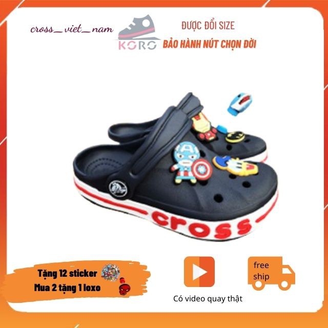 dép cross bánh mì nhiều màuFREESHIPdép cross cho bé korocrossbaykid