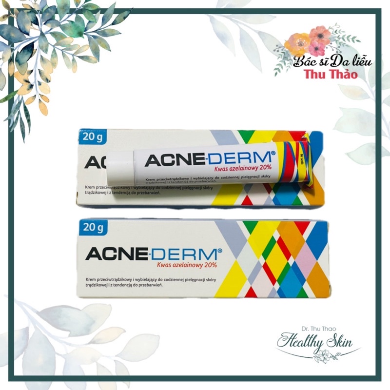 Kem giảm mụn giảm thâm nám Acnederm - Azelaic acid 20%