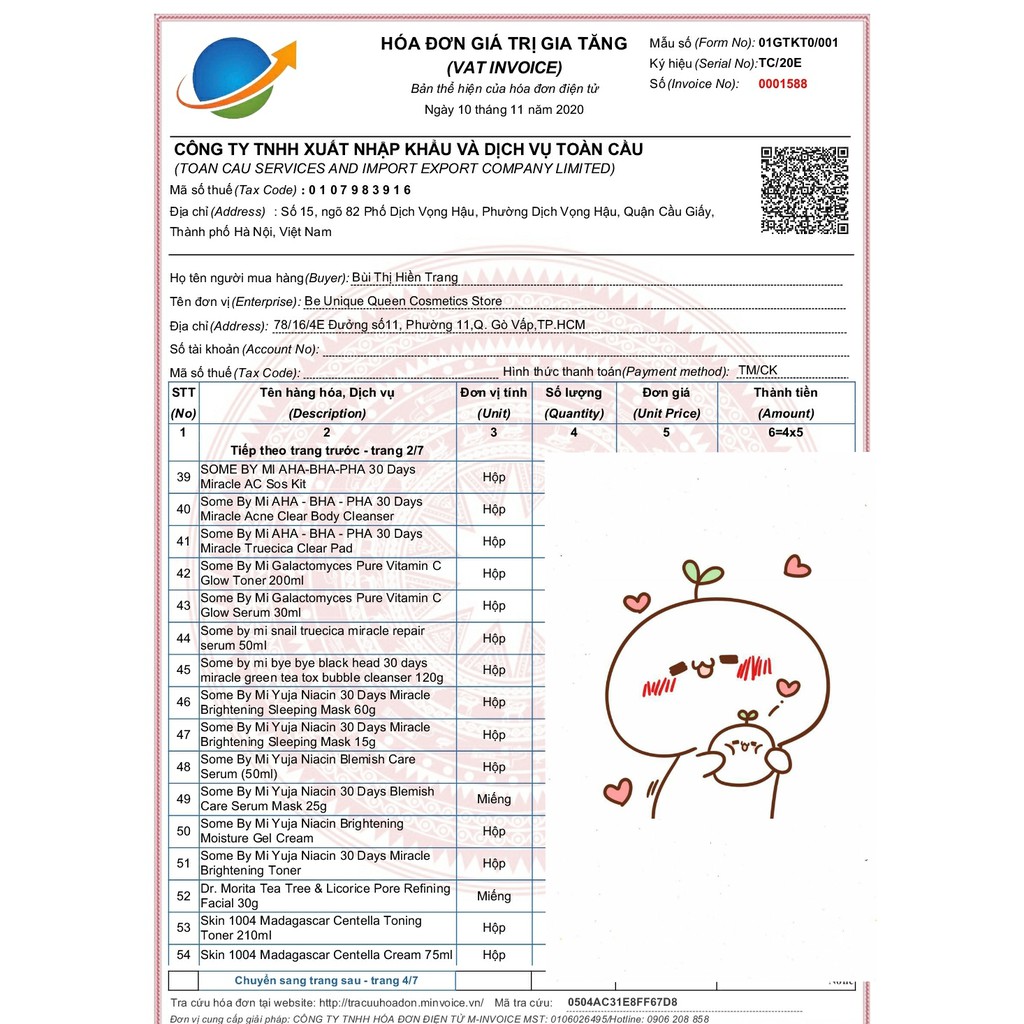 Nước Hoa Hồng Some By Mi Toner AHA BHA 30days Miracle giúp giảm mụn trong 30 ngày Some By Me