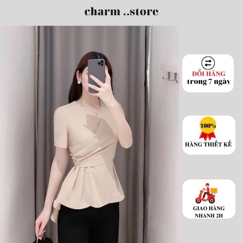 áo kiểu peplum hàn quốc mặc chơi đi làm tôn dáng dễ mặc, chất tuyết mưa mềm mịn tôn dáng A15