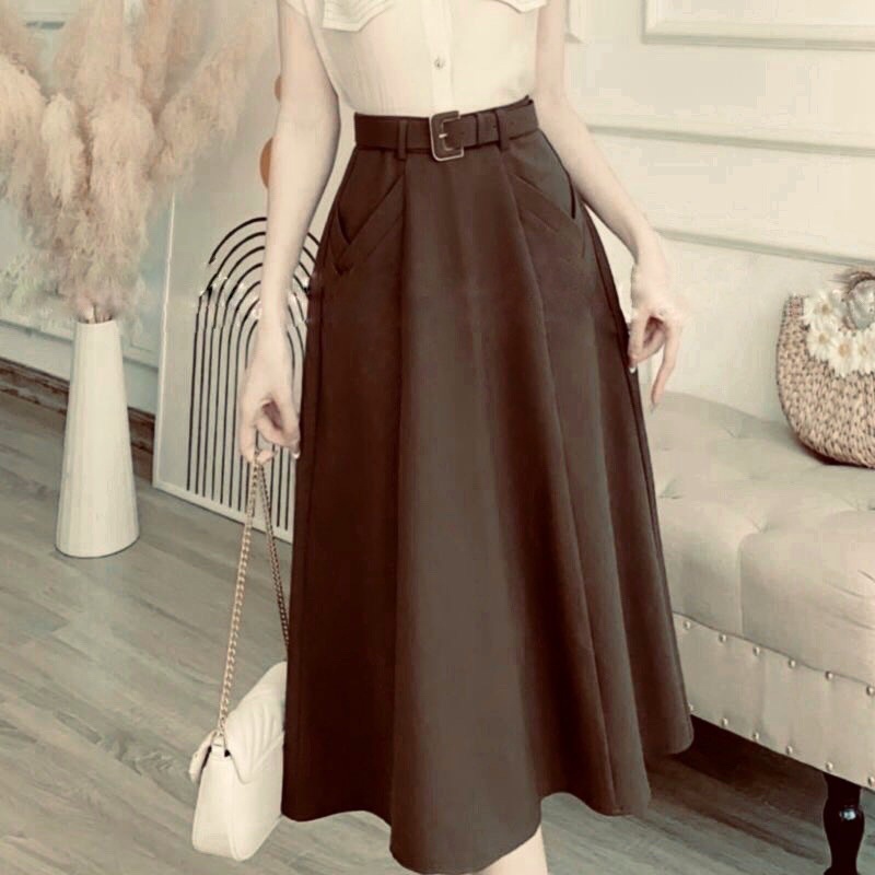 CHÂN VÁY XOÈ DÀI 70cm CÓ TÚI