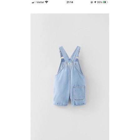 Quần Yếm Short Jean ZR Xanh Nhạt