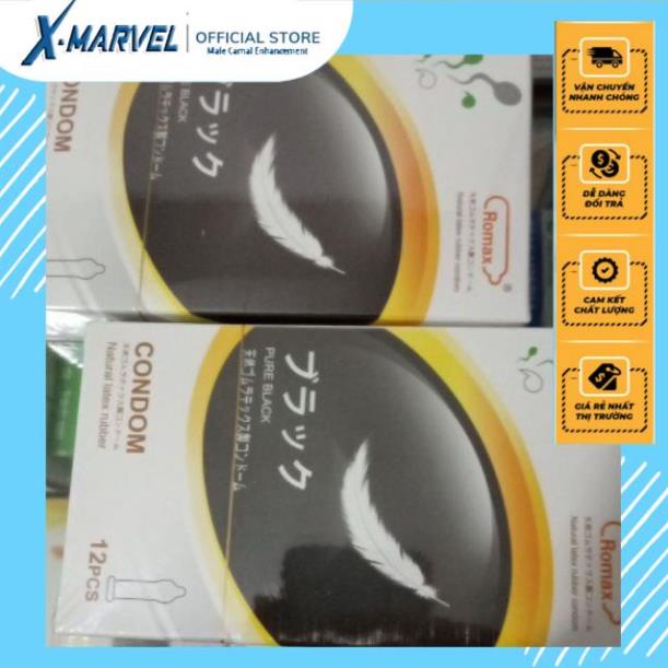 Bao cao su ROMAX siêu mỏng - Hộp 12 Pcs - Nhật Bản XMARVEL