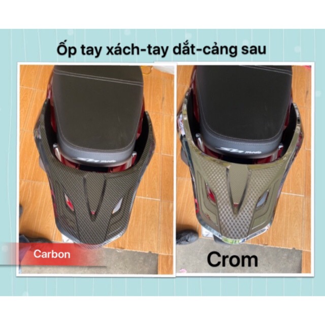 Ốp tay xách-tay dắt-cảng sau sh mode 2020 2021 crom-carbon