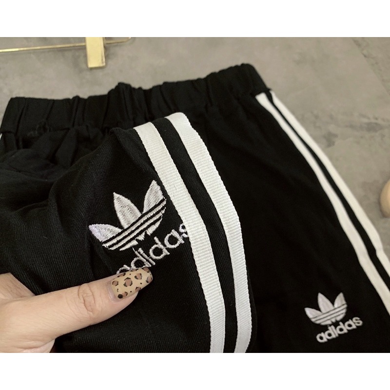 Quần legging siêu thon gọn thêu logo sọc cạnh Bigsize 60-100kg | BigBuy360 - bigbuy360.vn