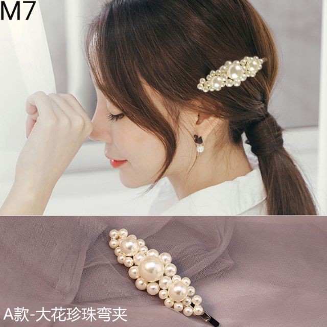 Kẹp tóc mái đính hạt hot trend - hàng đẹp