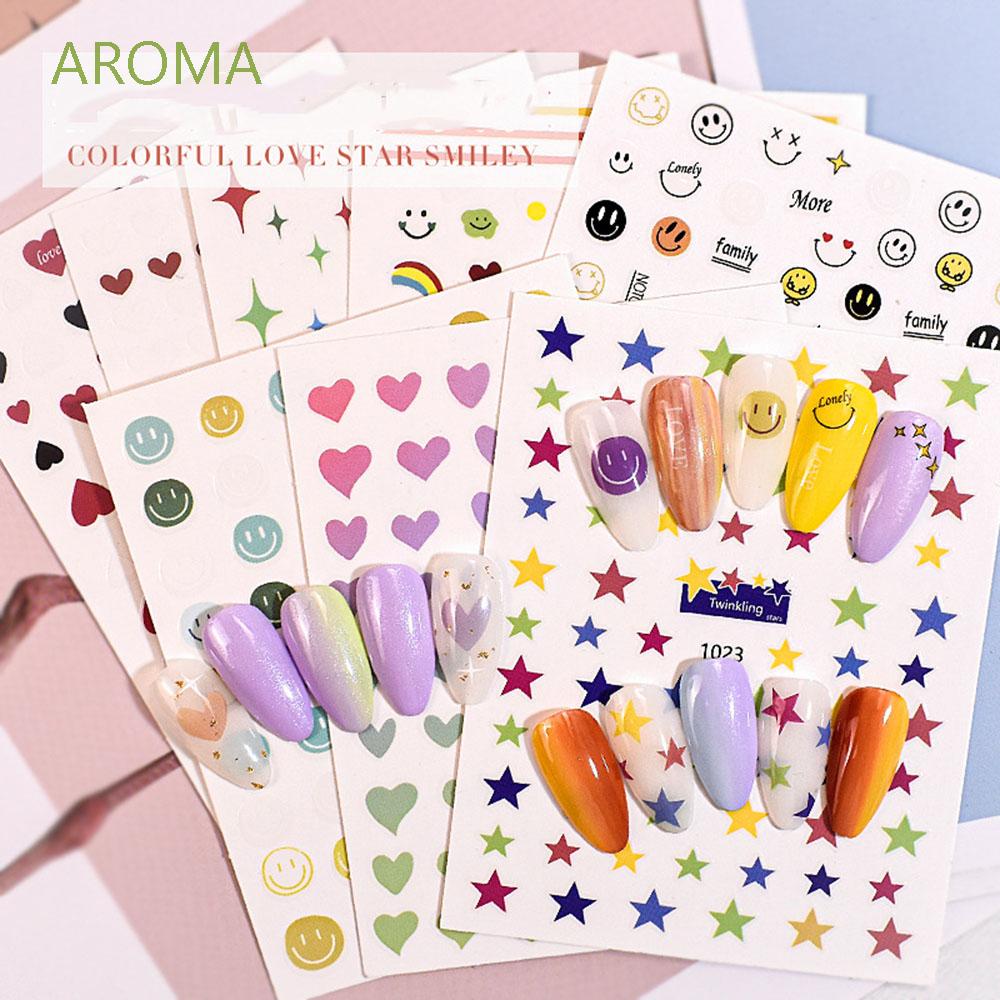 Miếng Dán Trang Trí Móng Tay Nghệ Thuật Nhiều Màu Sắc