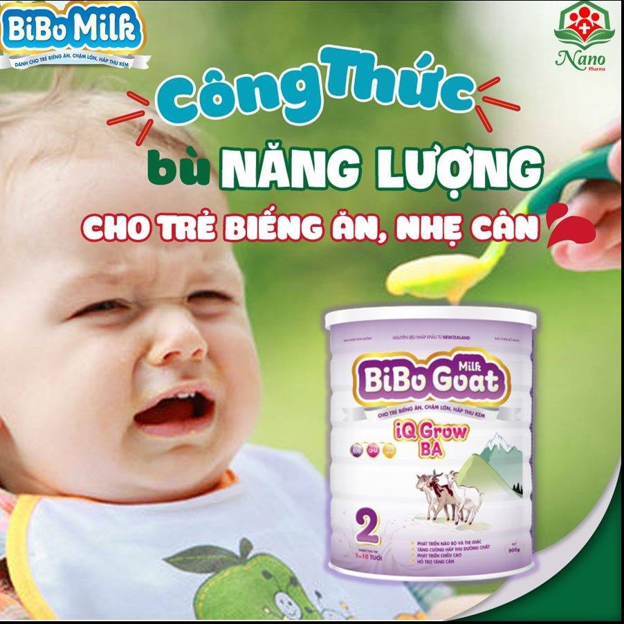SỮA BIBO GOAT MILK IQ GROW BA Hộp 400g- 900g