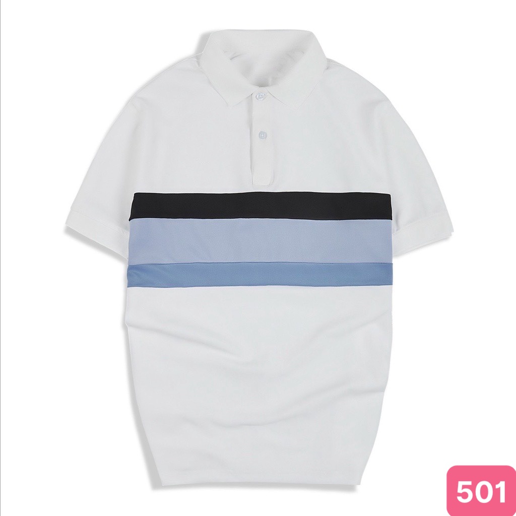 Áo thun nam polo cổ trụ màu đen trắng chất vải cotton dày dặn co giãn tay ngắn, phông nam đẹp Hado1099 nhiều mẫu