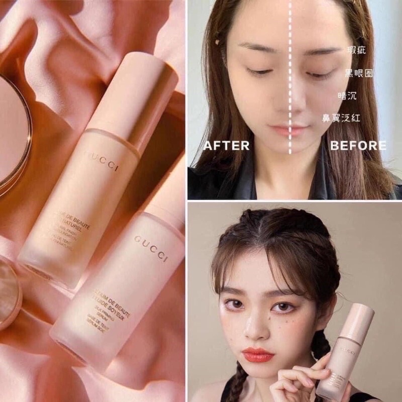 Kem Nền Cao Cấp Gucci Fluide De Beauté Fini Naturel - Tạo hiệu ứng da căng mọng