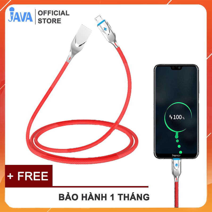 Dây cáp sạc nhanh có đèn báo mức pin - Ip Lightning - Micro USB - Type C