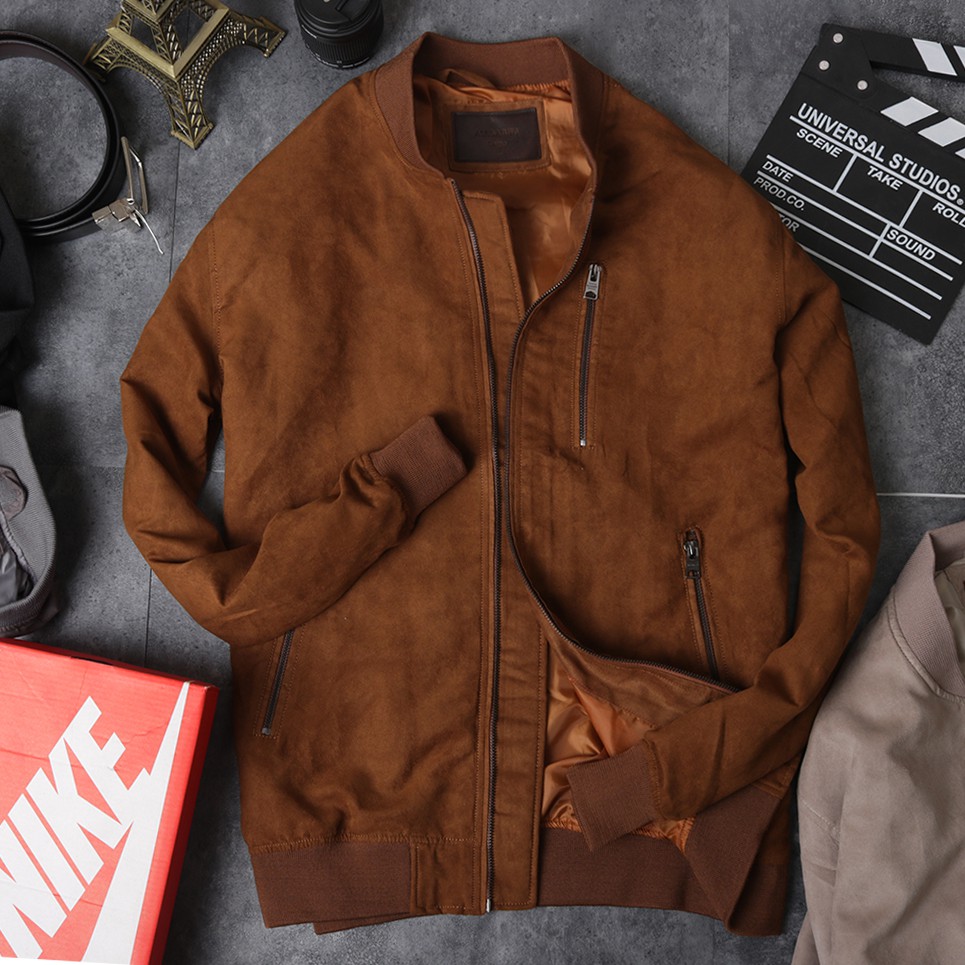 Áo khoác nam da lộn VNXK kiểu dáng bomber Trẻ trung năng động | BigBuy360 - bigbuy360.vn