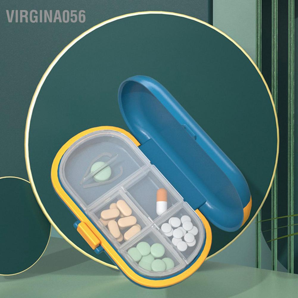 Virgina056 Hộp thuốc di động Dung lượng lớn Bảo quản đựng Du lịch Đóng gói Ngăn chứa Dụng cụ niêm phong