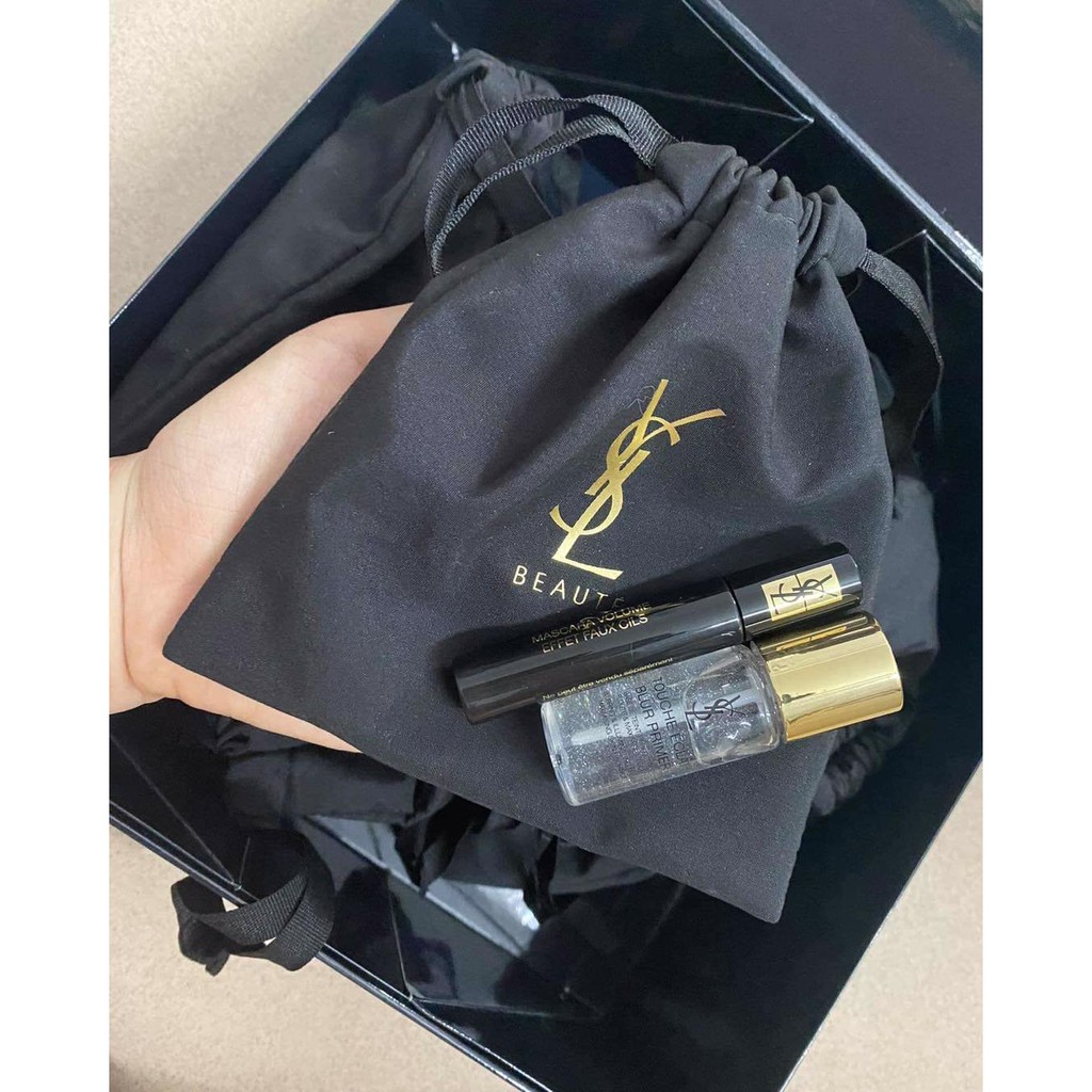 sét trang điểm mini mascara và kem lót ysl touche eclat blur primer yves saint laurent