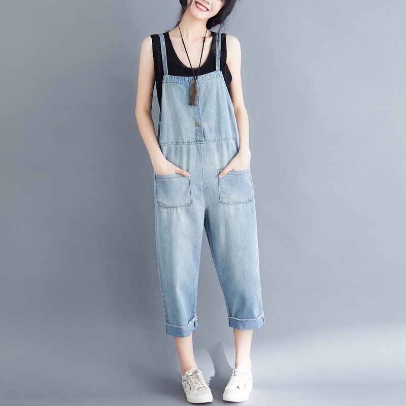 [ORDER] Quần yếm bigsize jean xanh dây mảnh(fit đến 80kg) - Có ảnh thật | BigBuy360 - bigbuy360.vn