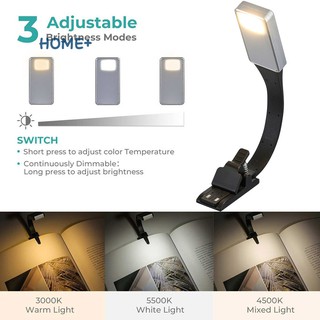 Đèn đọc sách sạc USB kẹp bàn tiện dụng