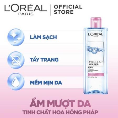 [ TẶNG BÔNG TẨY TRANG 40 MIẾNG ] Bộ 2 nước tẩy trang sạch sâu đa năng 3-in-1 L'Oreal Paris Micellar Water | BigBuy360 - bigbuy360.vn