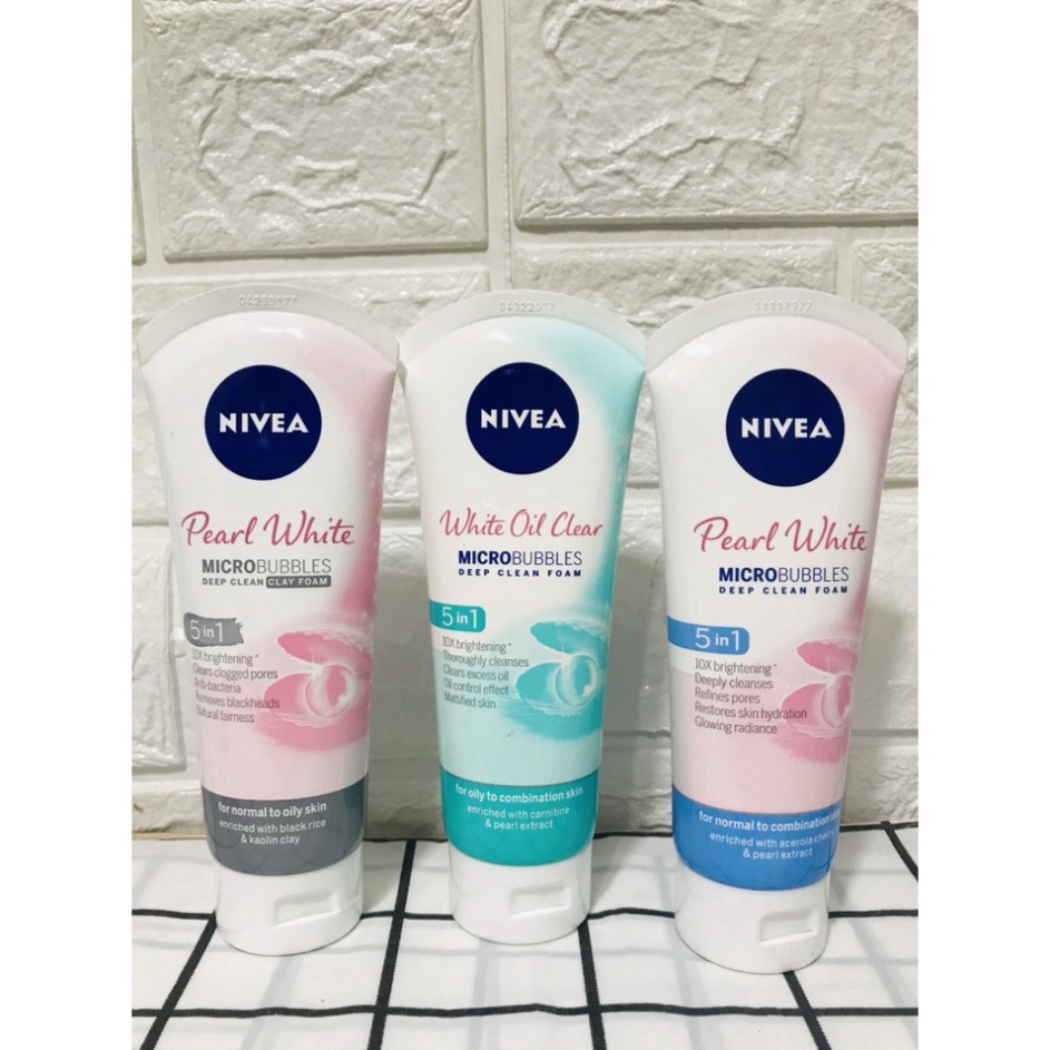 Sữa Rửa Mặt Sáng Da Sạch Nhờn Giảm Mụn NIVEA 100g