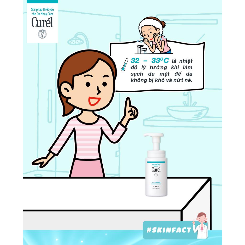 CUREL Sữa Rửa Mặt Dưỡng Ẩm 150ml Thương Hiệu Kerun Nhật Bản