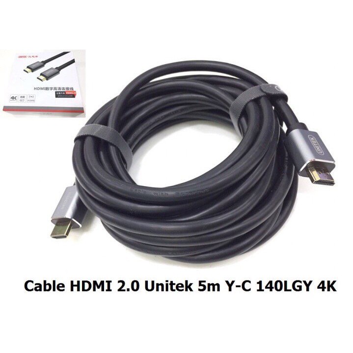 Cáp HDMI Unitek 2.0 4K 0.5m YC 185LGY , 1.5m 137LGY, 2m YC 138LGY , 5m YC 140LGY