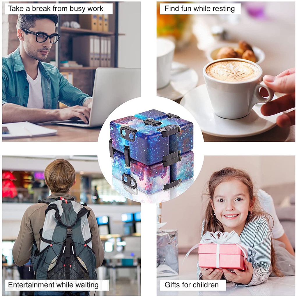 Đồ Chơi Khối Lập Phương Vô Cực Bằng Nhựa Giúp Giảm Căng Thẳng