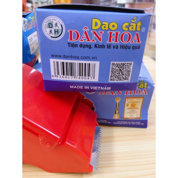 dao cắt băng keo 5cm hiệu dân hoa tay cầm nhựa